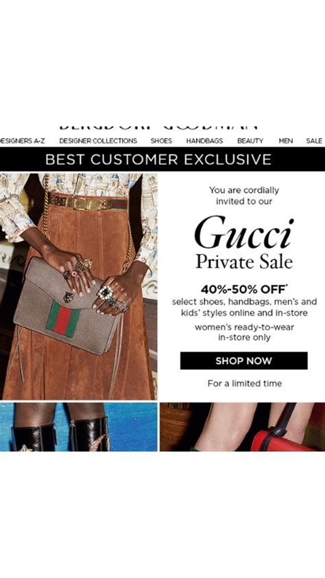 how to get on gucci private sale|Gucci outlet clearance.